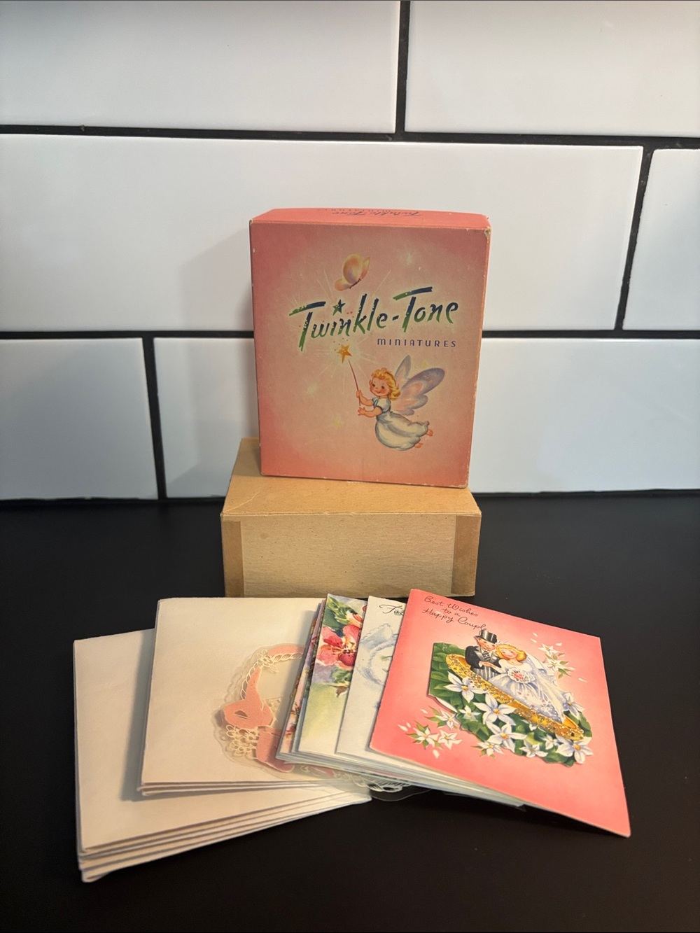 Vintage 50’s Twinkle-Tone Miniatures Greeting Cards Set